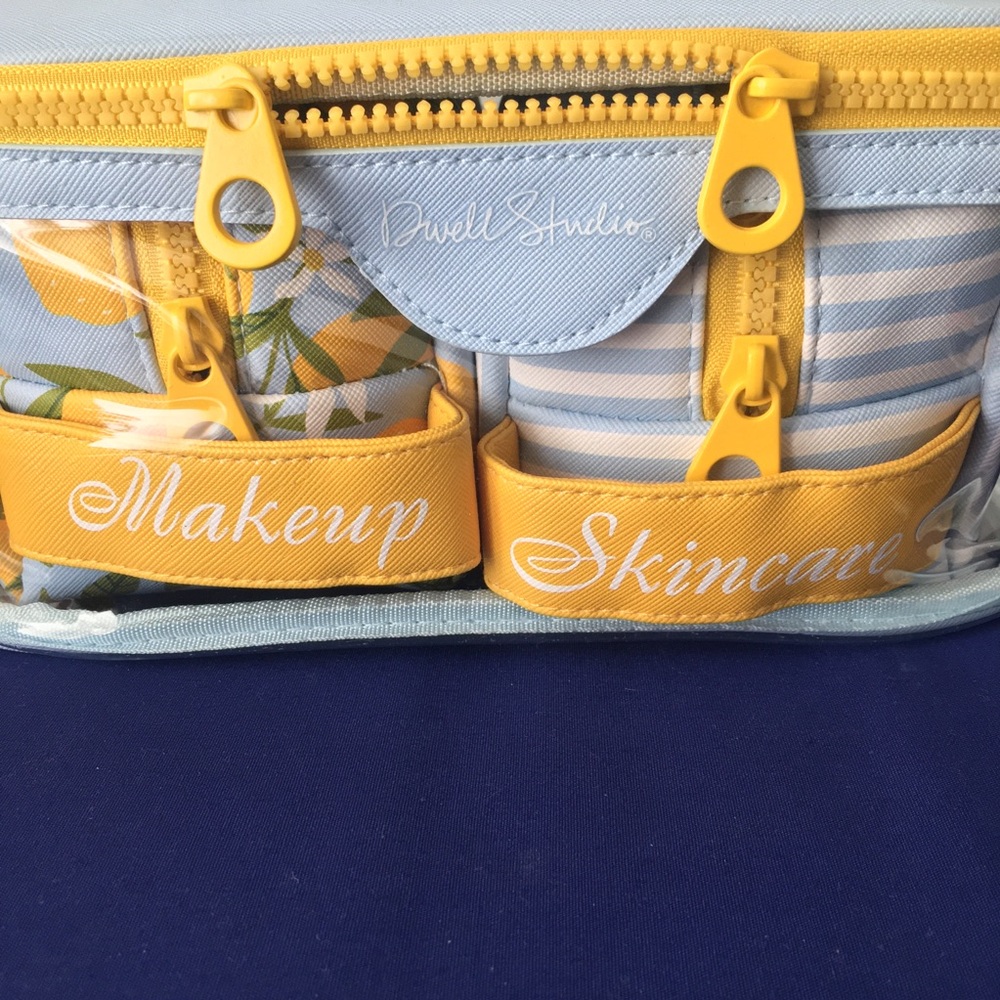 Lemon and Stripe Travel Cosmetic Bag Set - Picture 16 of 16